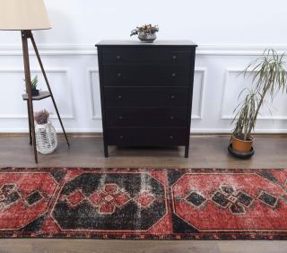 Vintage Red Runner Rug - Thumbnail