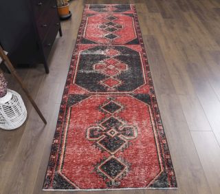 Vintage Red Runner Rug - Thumbnail