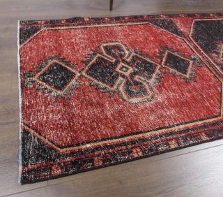 Vintage Red Runner Rug - Thumbnail