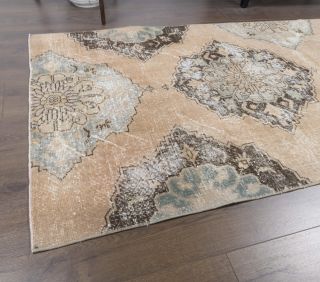 Vintage Beige Runner Rug - Thumbnail