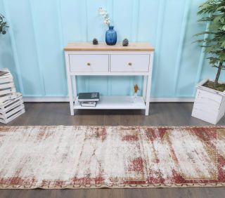 Distressed Vintage Runner Rug - Thumbnail