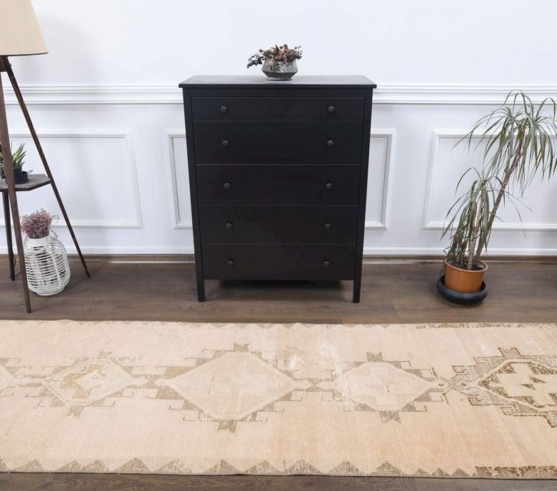 Vintage Beige Runner Rug