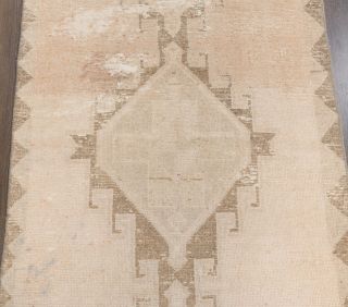 Vintage Beige Runner Rug - Thumbnail