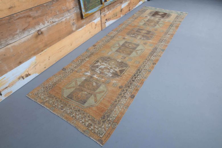 Vintage Orange Runner Rug