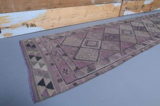 Vintage Purple Runner Rug - Thumbnail