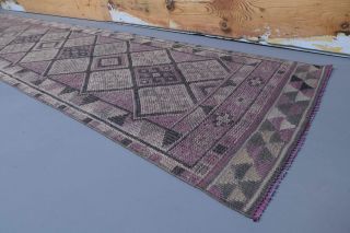 Vintage Purple Runner Rug - Thumbnail