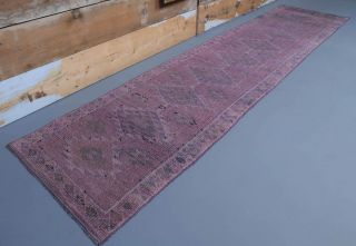 Vintage Purple Runner Rug - Thumbnail