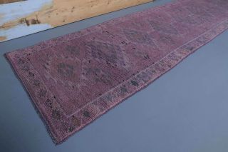 Vintage Purple Runner Rug - Thumbnail