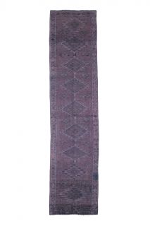 Vintage Purple Runner Rug - Thumbnail