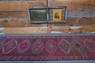 Vintage Purple Runner Rug - Thumbnail