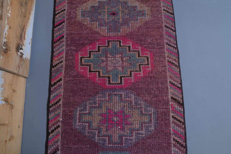 Vintage Purple Runner Rug