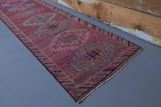 Vintage Purple Runner Rug - Thumbnail