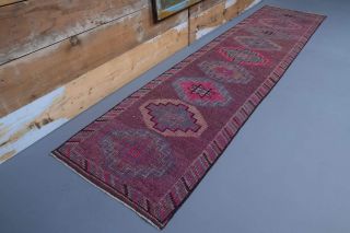 Vintage Purple Runner Rug - Thumbnail