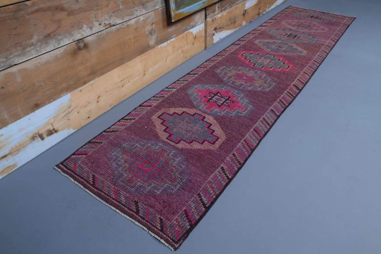 Vintage Purple Runner Rug