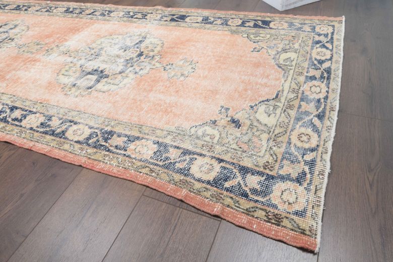 Vintage Pastel Colored Runner Rug