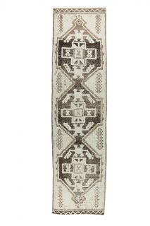 Vintage Turkish Runner Rug - Thumbnail