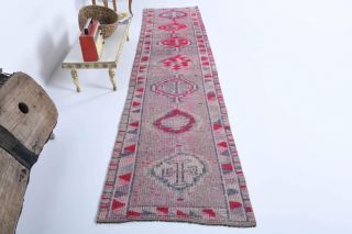 Antique Hand-Knotted Runner Rug - Thumbnail