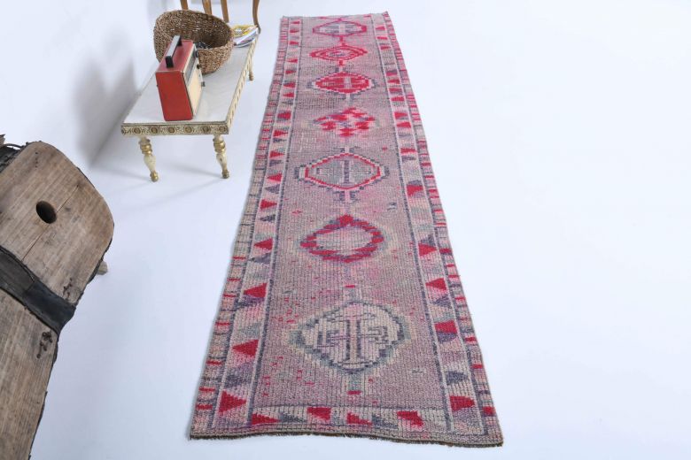 Antique Hand-Knotted Runner Rug