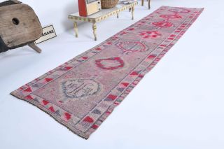 Antique Hand-Knotted Runner Rug - Thumbnail