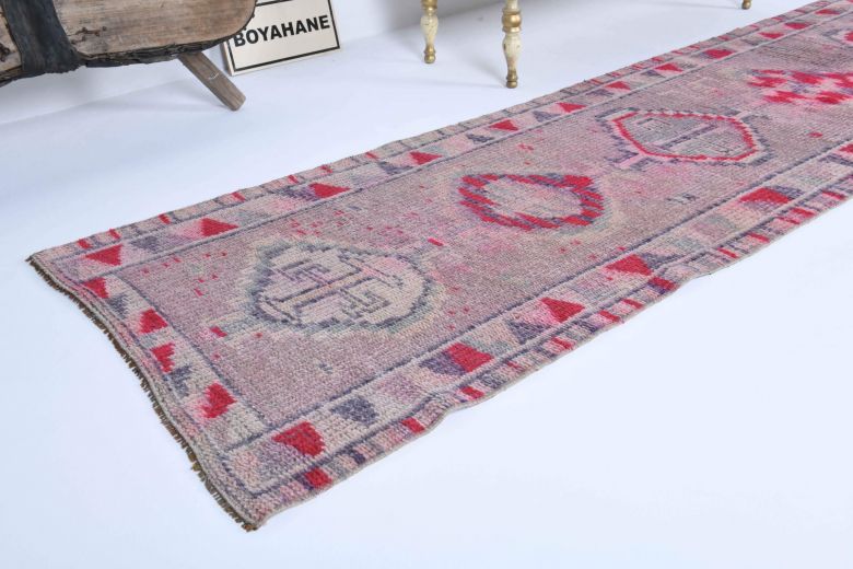 Antique Hand-Knotted Runner Rug