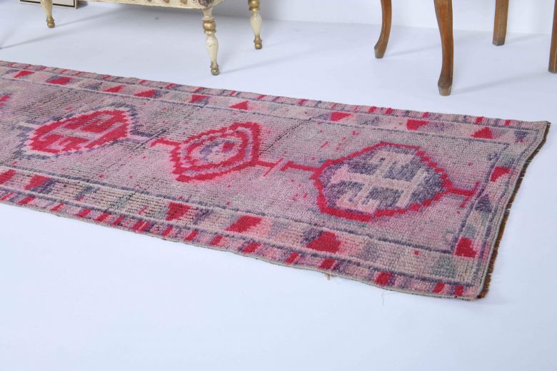 Antique Hand-Knotted Runner Rug