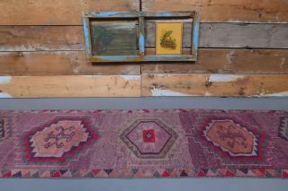 Vintage Hand-Knotted Runner Rug - Thumbnail