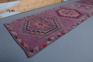 Vintage Hand-Knotted Runner Rug - Thumbnail