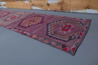 Vintage Hand-Knotted Runner Rug - Thumbnail