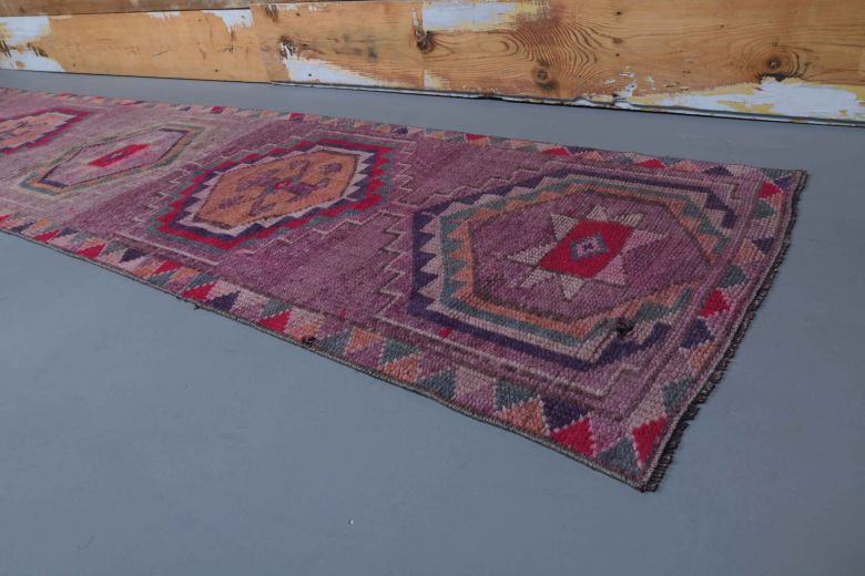 Vintage Hand-Knotted Runner Rug