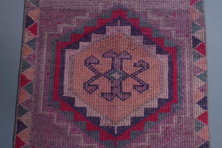 Vintage Hand-Knotted Runner Rug