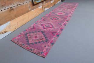 Vintage Hand-Knotted Runner Rug - Thumbnail