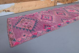 Vintage Hand-Knotted Runner Rug - Thumbnail