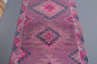 Vintage Hand-Knotted Runner Rug - Thumbnail