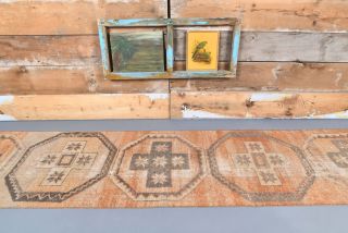 Vintage Orange Runner Rug - Thumbnail