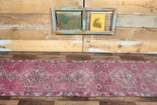 Vintage Pink Runner Rug - Thumbnail