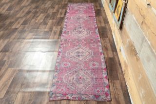 Vintage Pink Runner Rug - Thumbnail