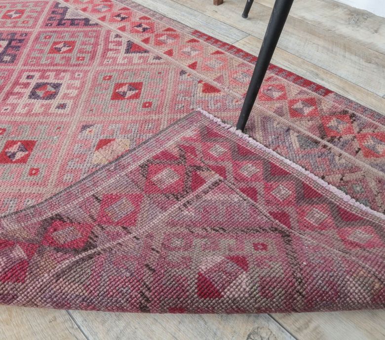 3x11 Vintage Pink Diamond Rug Runner