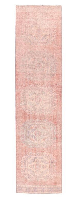 Vintage Anatolian Pink Runner Rug