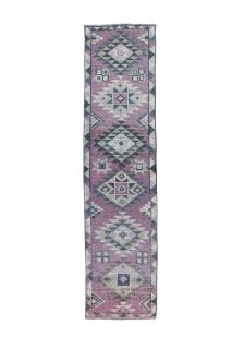 Vintage Purple Runner Rug - Thumbnail