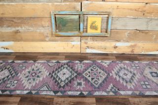 Vintage Purple Runner Rug - Thumbnail