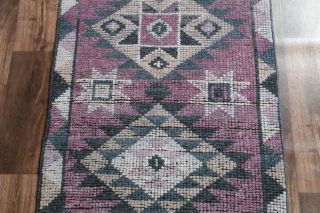 Vintage Purple Runner Rug - Thumbnail