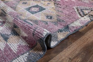 Vintage Purple Runner Rug - Thumbnail