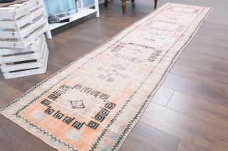 3x11 Wool Antique Runner Rug - Thumbnail