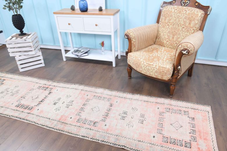 3x11 Wool Antique Runner Rug