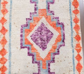 3x11 Wool Vintage Runner Rug - Thumbnail