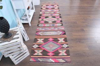 3x11 Wool Vintage Runner Rug - Thumbnail