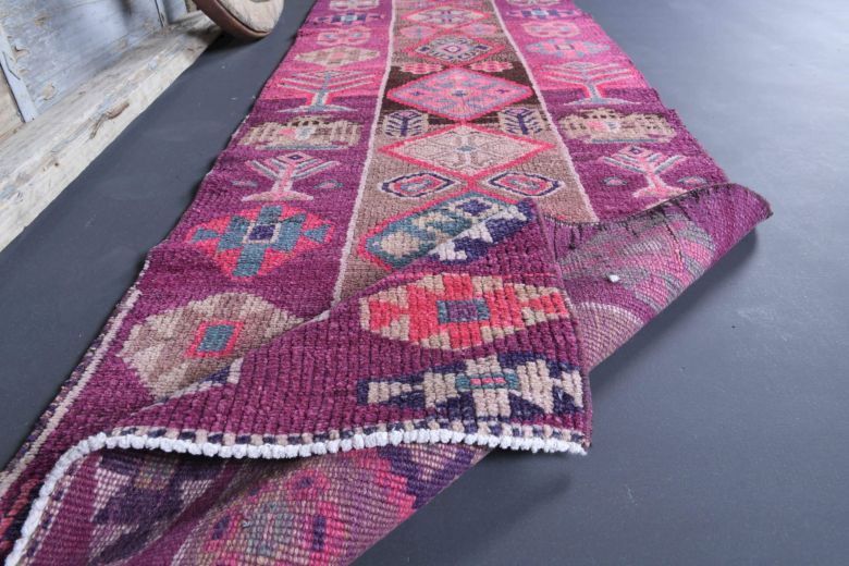 3x11 Hand-Knotted Vintage Runner Rug