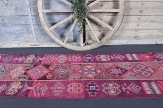 3x11 Hand-Knotted Vintage Anatolian Runner Rug - Thumbnail