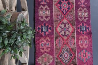 3x11 Hand-Knotted Vintage Anatolian Runner Rug - Thumbnail