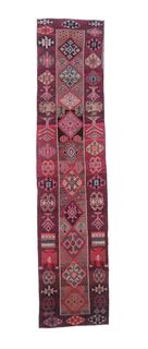 3x11 Hand-Knotted Vintage Anatolian Runner Rug - Thumbnail